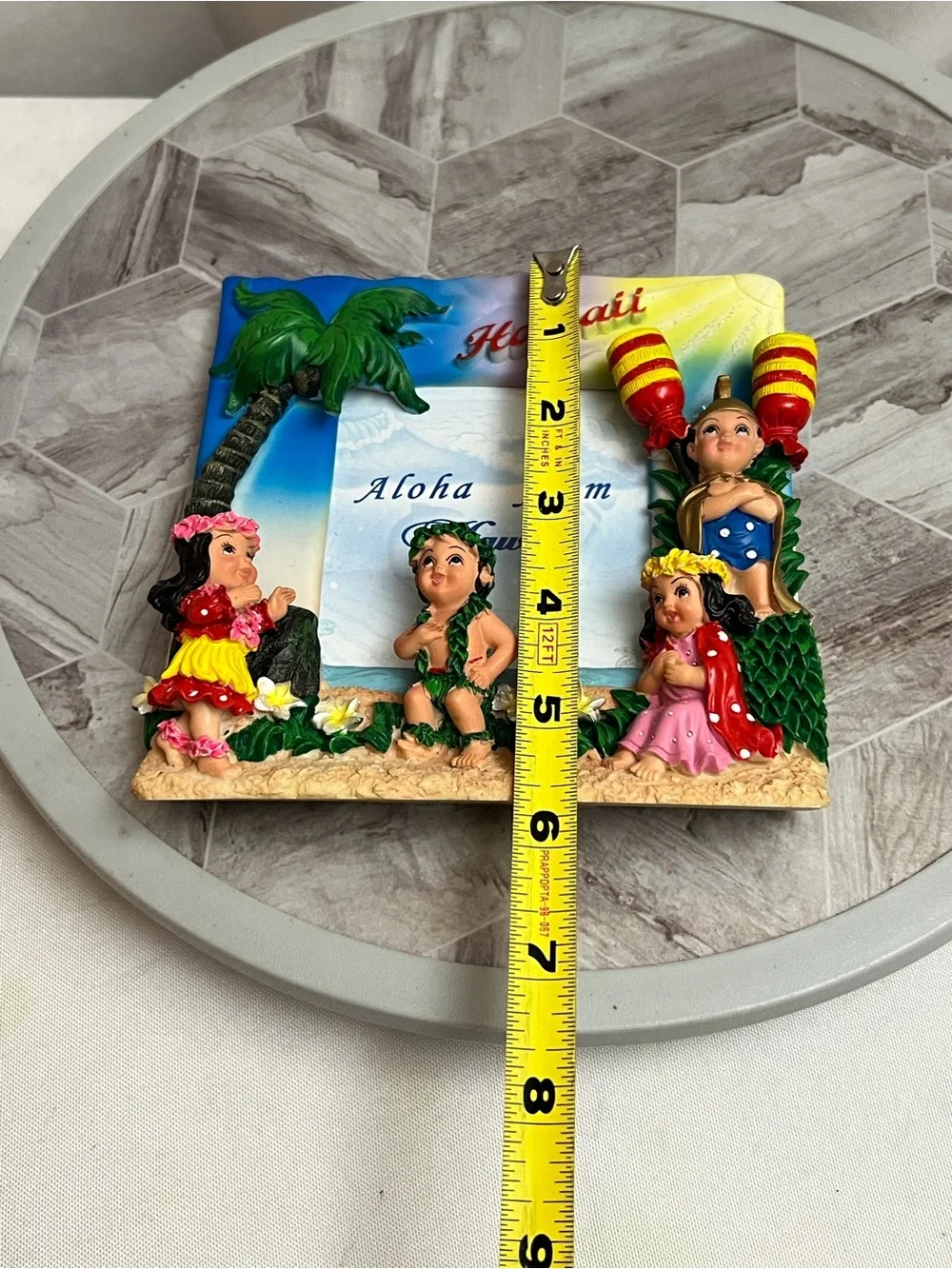 Hawaii Aloha 4x6 Photo Frame Hula Kids Palm Tree Souvenir NIB Asia Crown Ent